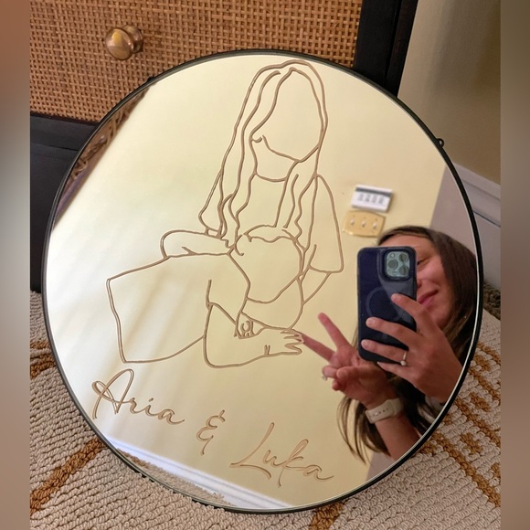 Custom Mirror, Personalized Mirror, Minimalist Design, Wall Decor, Art Decor - Picture 2 of 2